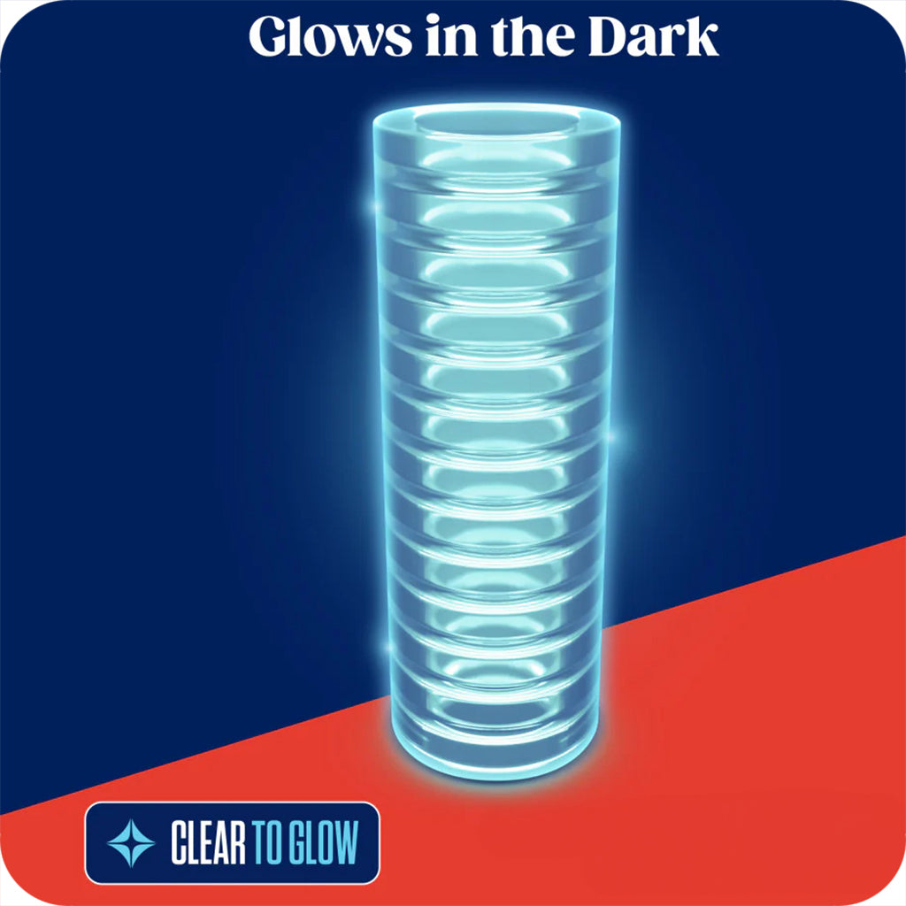 Rize Ribz Self Lubricating Stroker in Glow in the Dark Male Masturbators > Pocket Strokers