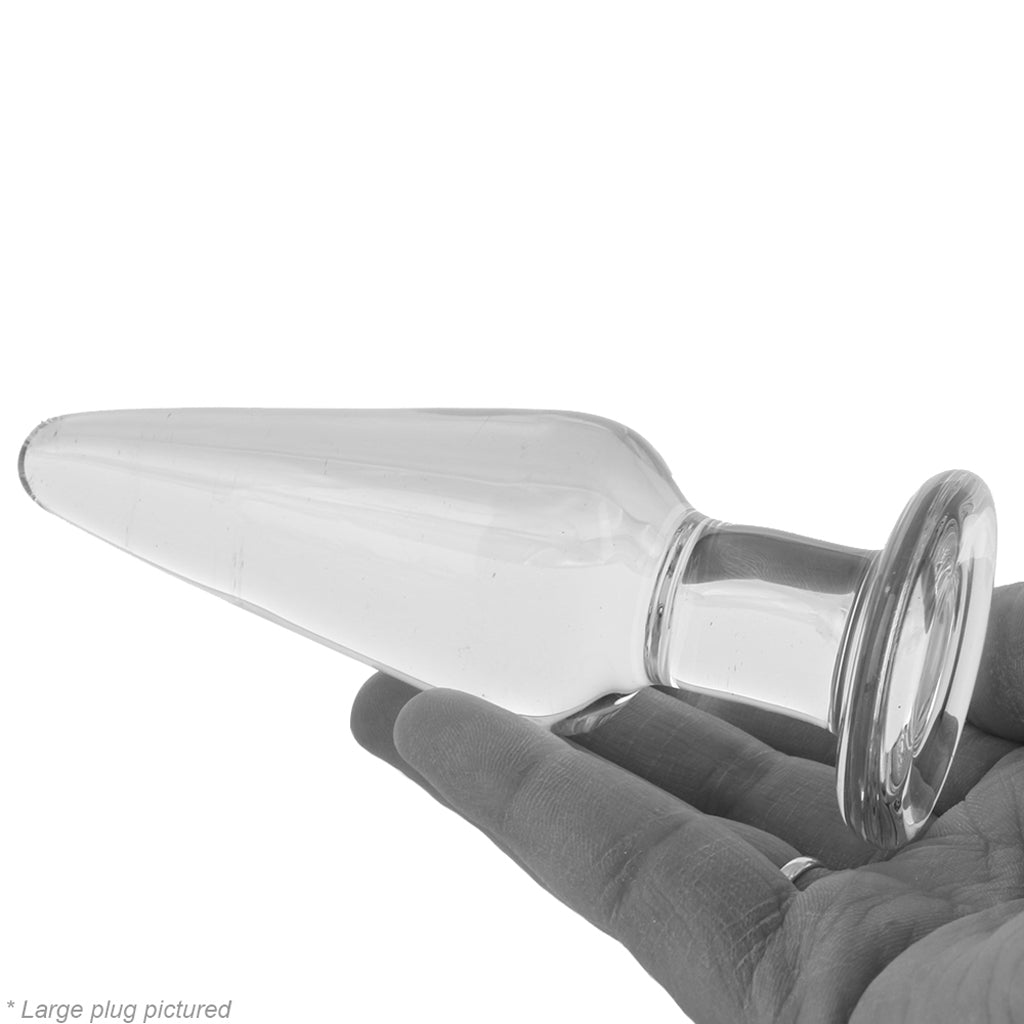 Crystal Premium Glass Tapered Anal Trainer Kit in Clear Anal Sex Toys > Butt Plugs