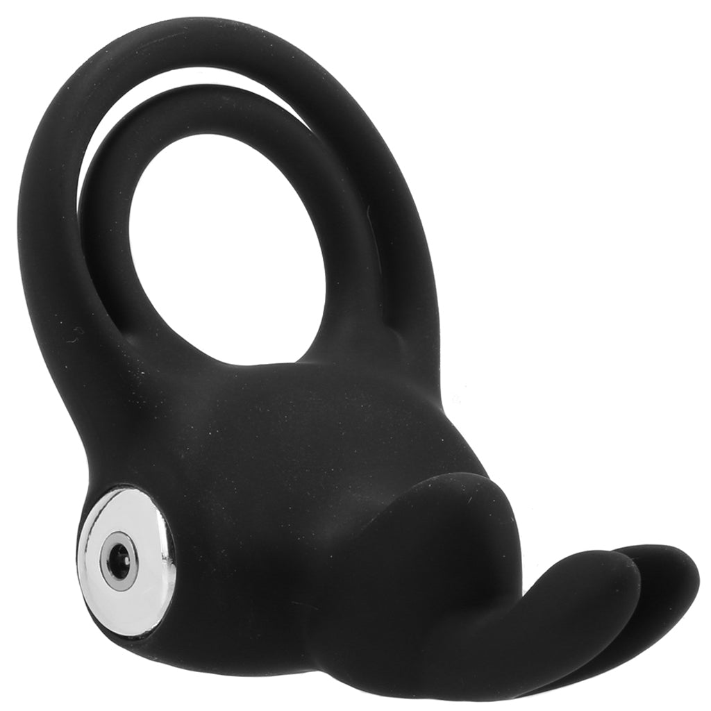 Happy Rabbit Vibrating Cock Ring in Black Cock Rings