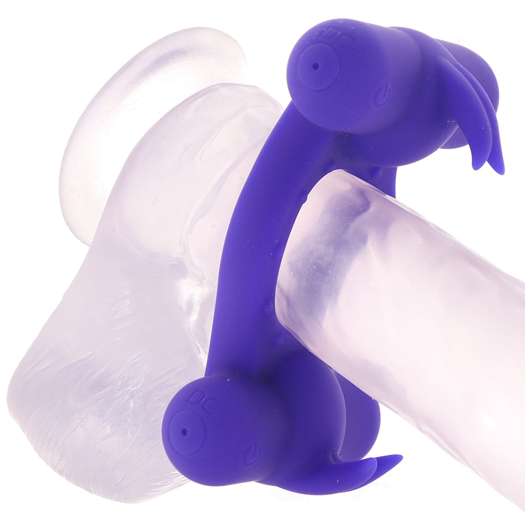 Silicone Triple Orgasm Enhancer Vibrating Ring Cock Rings