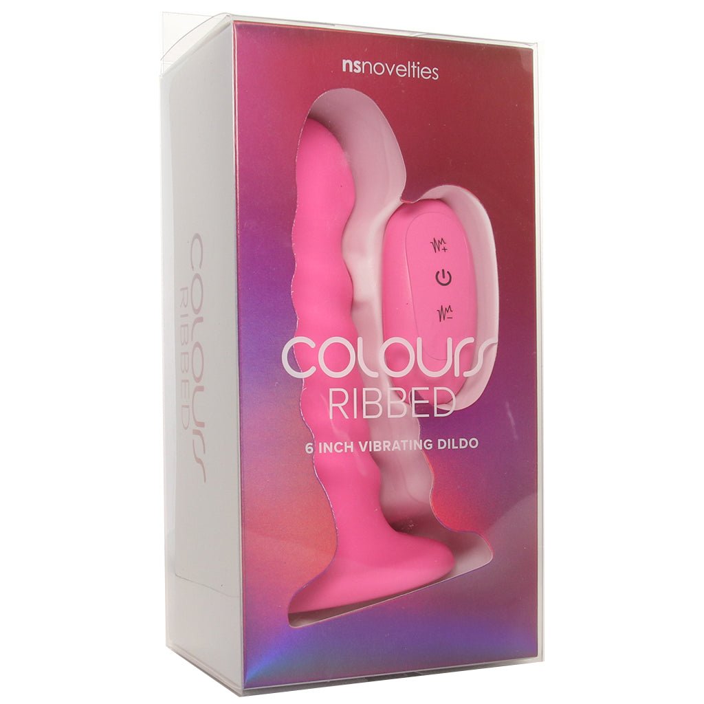 Colours 6 Inch Ribbed Remote Vibe in Pink Vibrators > G-Spot Vibrators