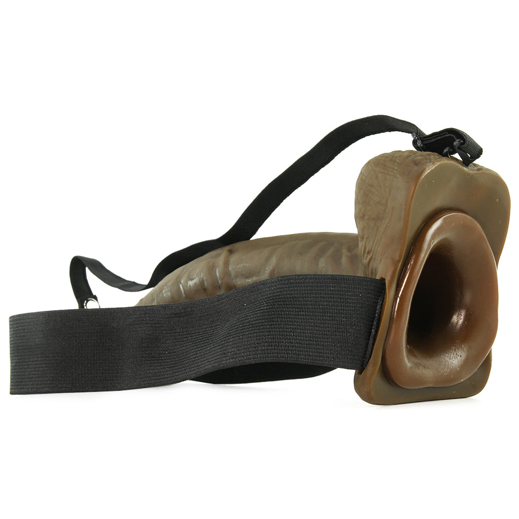 Fetish Fantasy 9 Inch Hollow Strap-On with Balls in Chocola Dildo Sex Toys > Strap-On and Harnesses