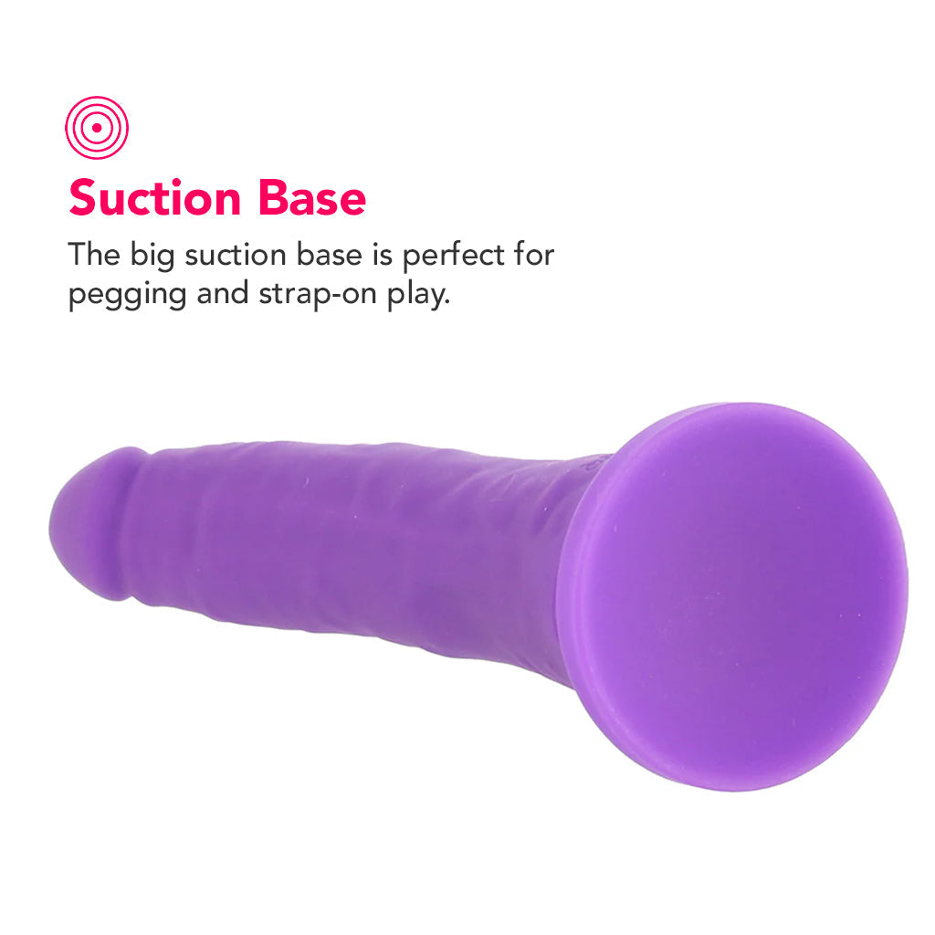 PinkCherry Premium 6.5 Inch Purple Silicone Realistic Dildo Dildo Sex Toys > Realistic Dildos