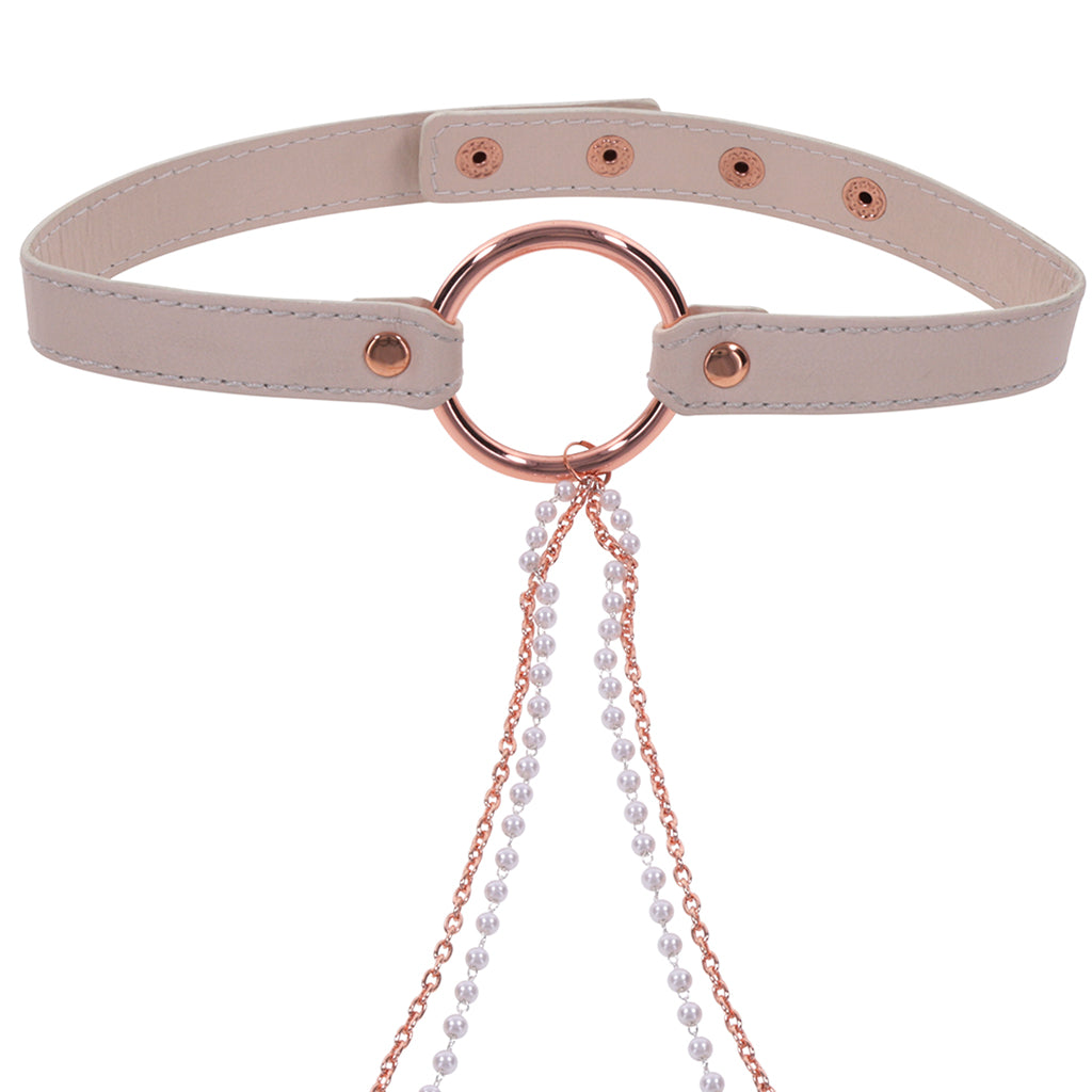 S&M Peaches 'n CreaMe Collar with Nipple Clamps Bondage and Fetish > Nipple Stimulators & Clamps