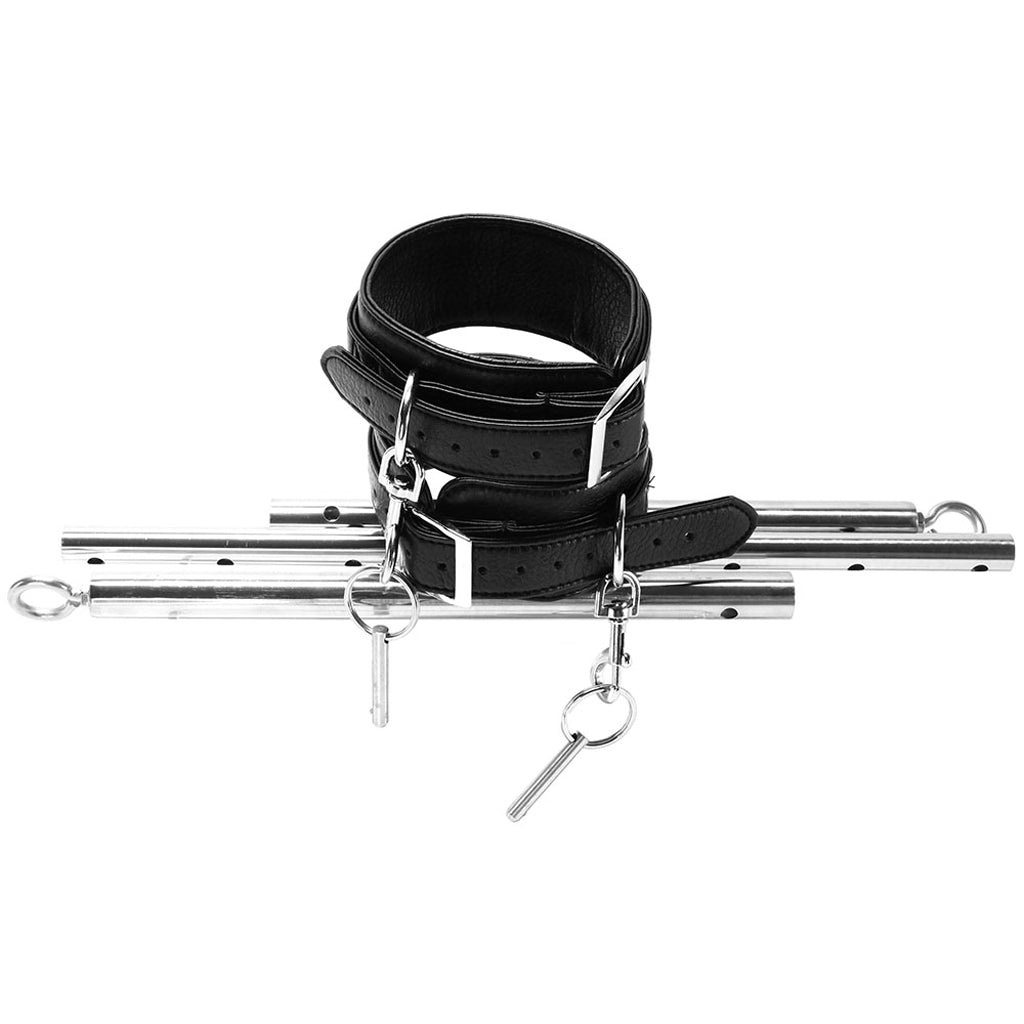 Expandable Spreader Bar Cuff Set Bondage and Fetish > Wrist and Ankle Cuffs
