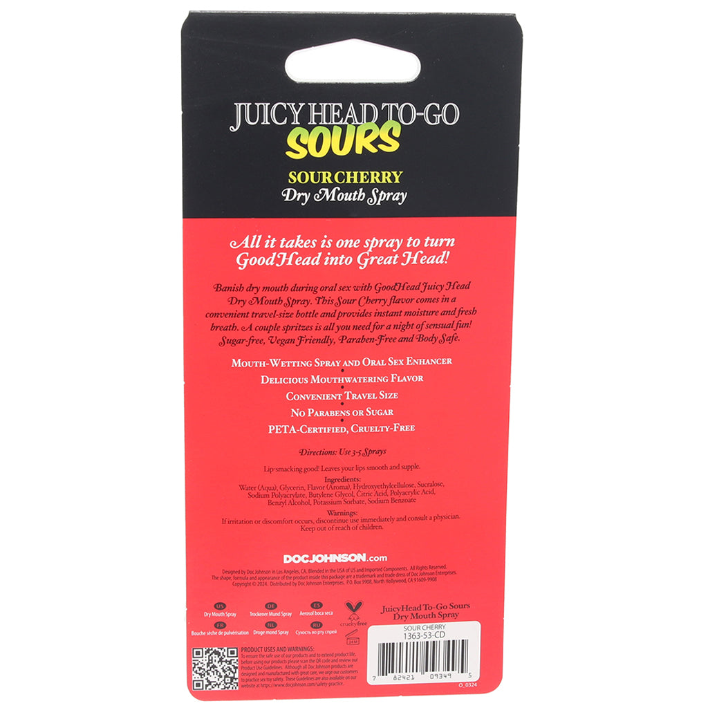 GoodHead Juicy Head Sours Spray To-Go in Cherry Lubes and Lotions > Flavored Sex Lubes