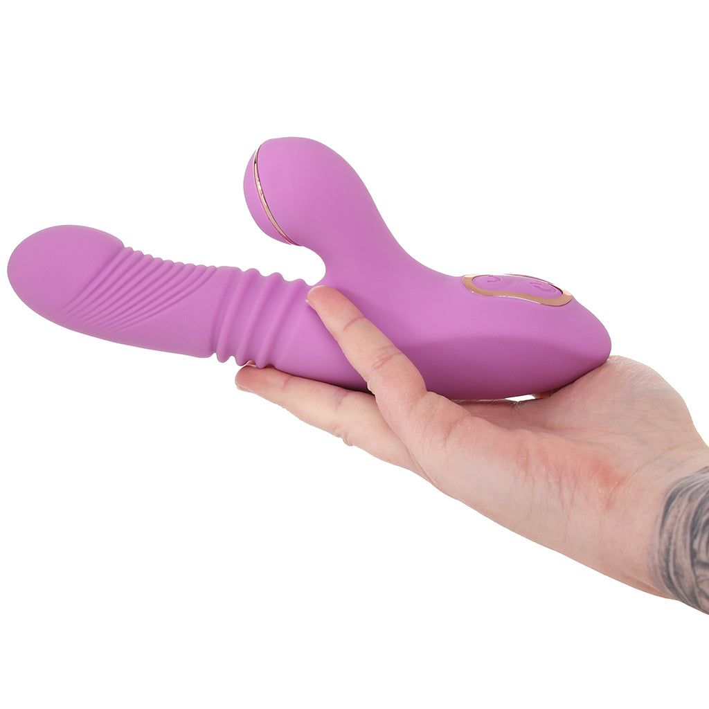 Shegasm Pro-Thrust Suction Rabbit in Pink Vibrators > Rabbit Vibrators