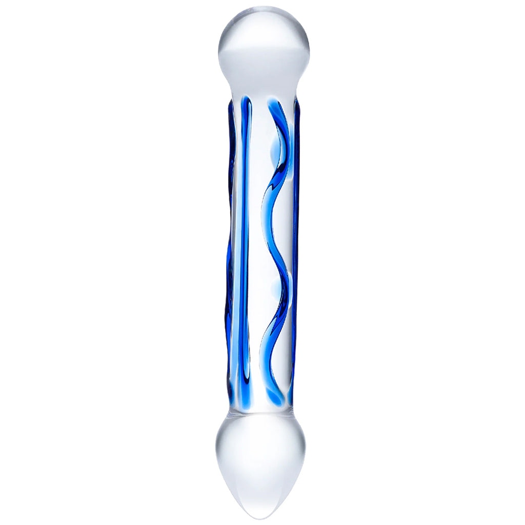 gläs 6.5 Inch Full Tip Textured Glass Dildo Dildo Sex Toys > Pyrex Glass Dildos