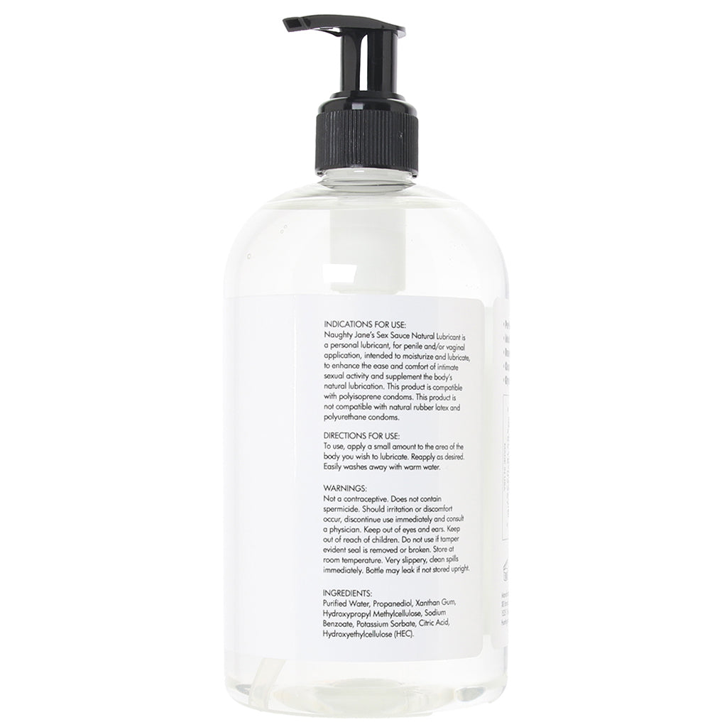 Naughty Jane's Sex Sauce Natural Lubricant in 16oz/488ml Lubes and Lotions > Water Based Sex Lubes