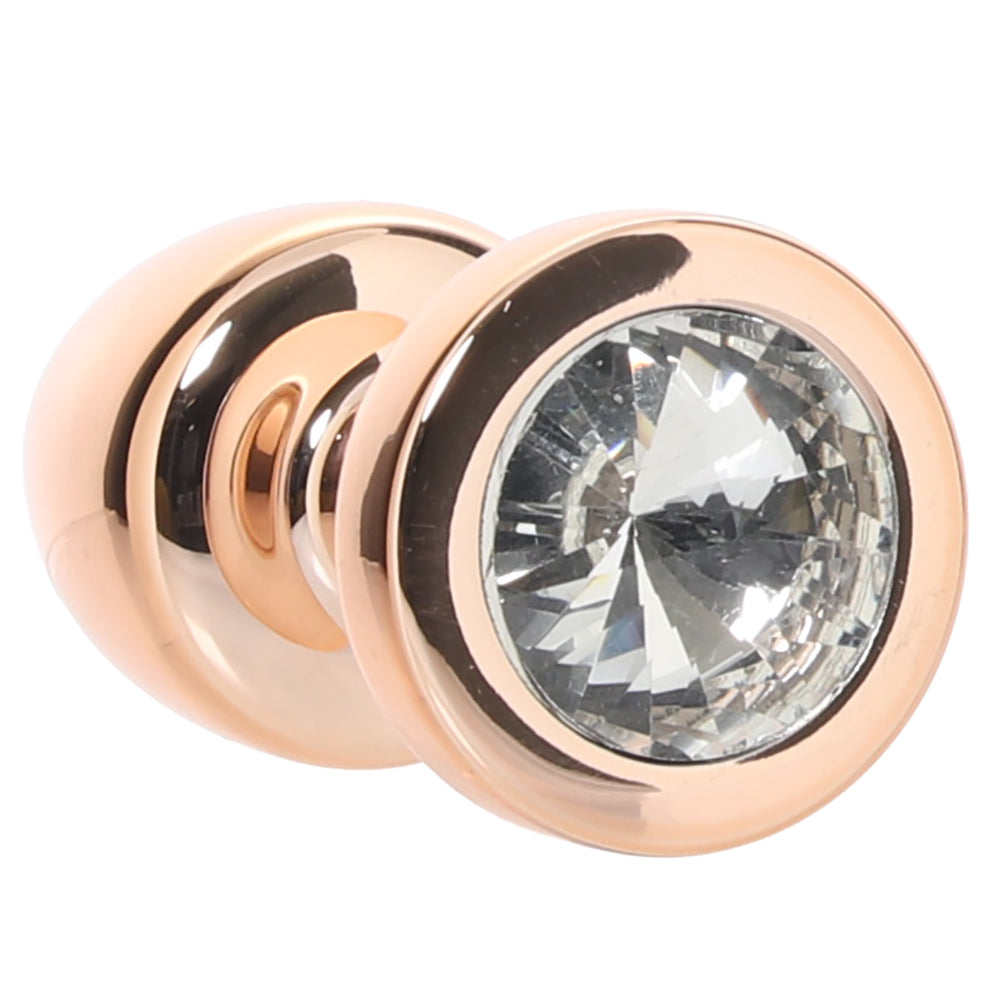 Gemsations 2 Inch Beginners Bling Bling Plug in Rose Gold Anal Sex Toys > Butt Plugs