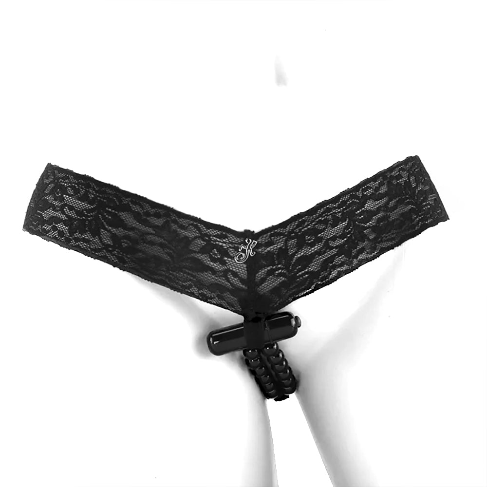 Crotchless Vibrating Panties with Pleasure Beads /M Vibrators > Wearable & Panty Vibrators