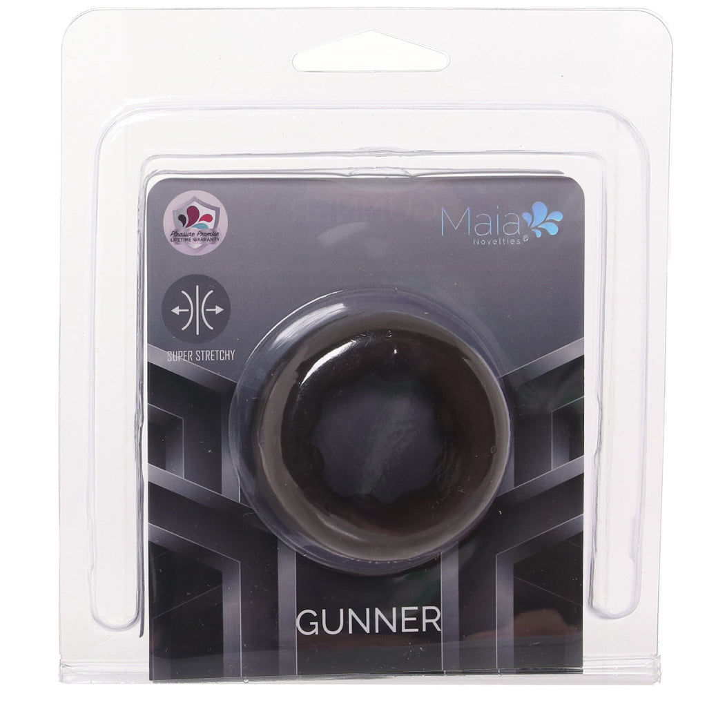 Gunner Liquid Silicone Super Stretch C-Ring in Dark Cock Rings