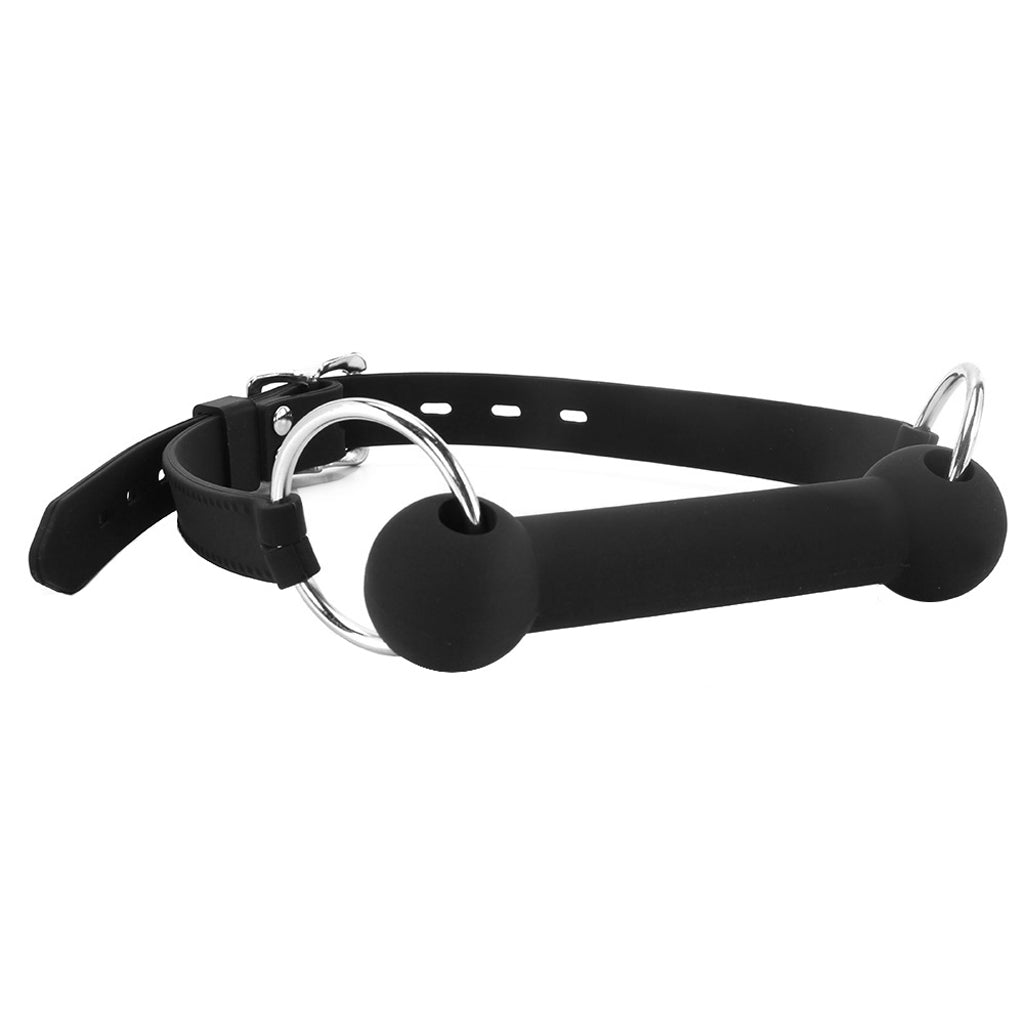 Black & White Silicone Bit Gag Bondage and Fetish > Ball Gags & Mouth Restraints