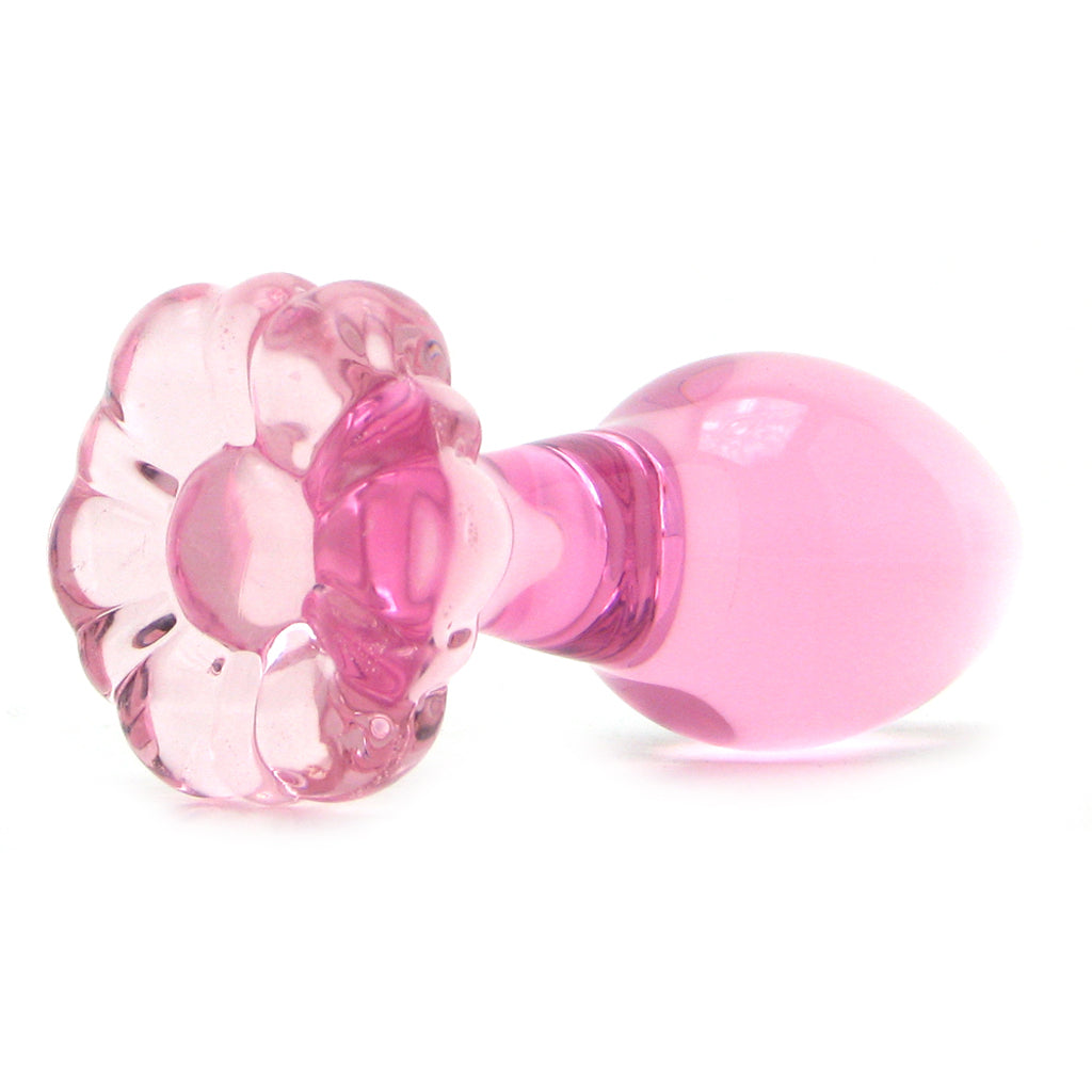 Icicles No. 48 Hand Blown Glass Butt Plug in Pink Anal Sex Toys > Butt Plugs