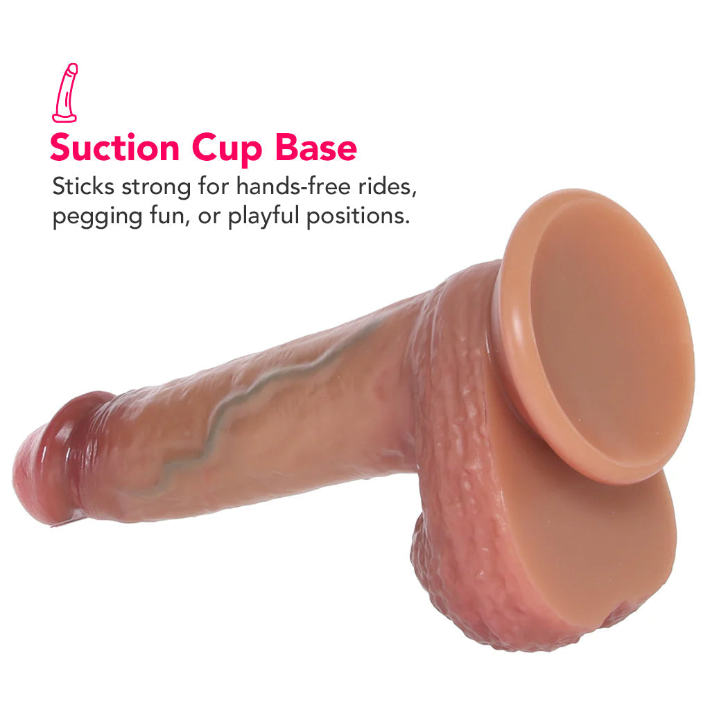 Renaissance Raphael 9.5 Inch Sliding Foreskin Dildo in Tan Dildo Sex Toys > Realistic Dildos