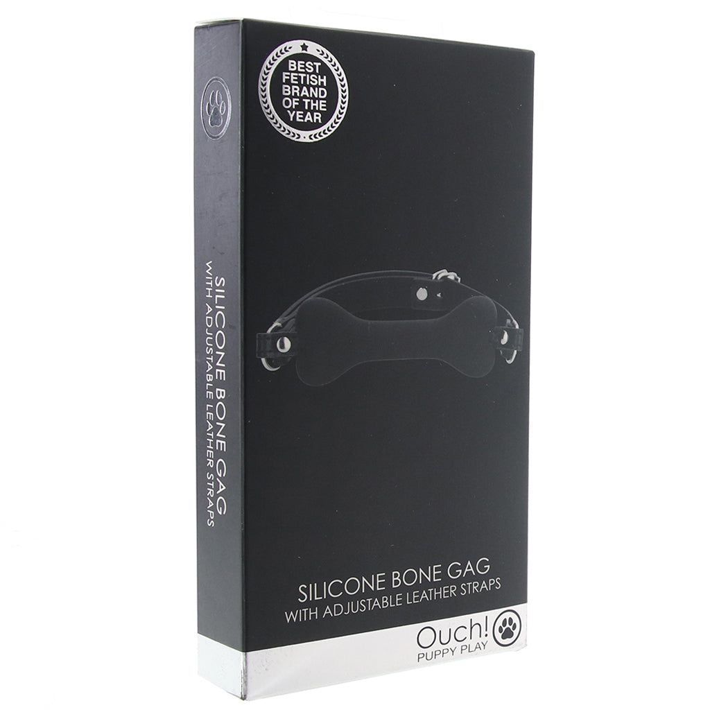 Ouch! Puppy Play Silicone Bone Gag Bondage and Fetish > Ball Gags & Mouth Restraints