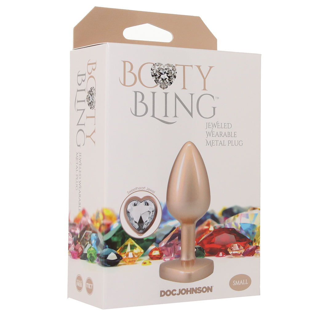 Booty Bling Gold Metal Jewelled Butt Plug in Small Anal Sex Toys > Butt Plugs