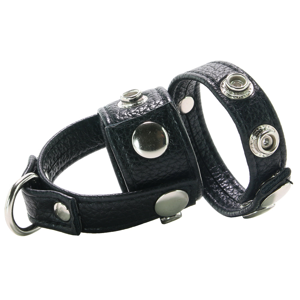 Blue Line Cock Ring with 1 Inch Ball Stretcher Bondage and Fetish > Cock and Ball Devices