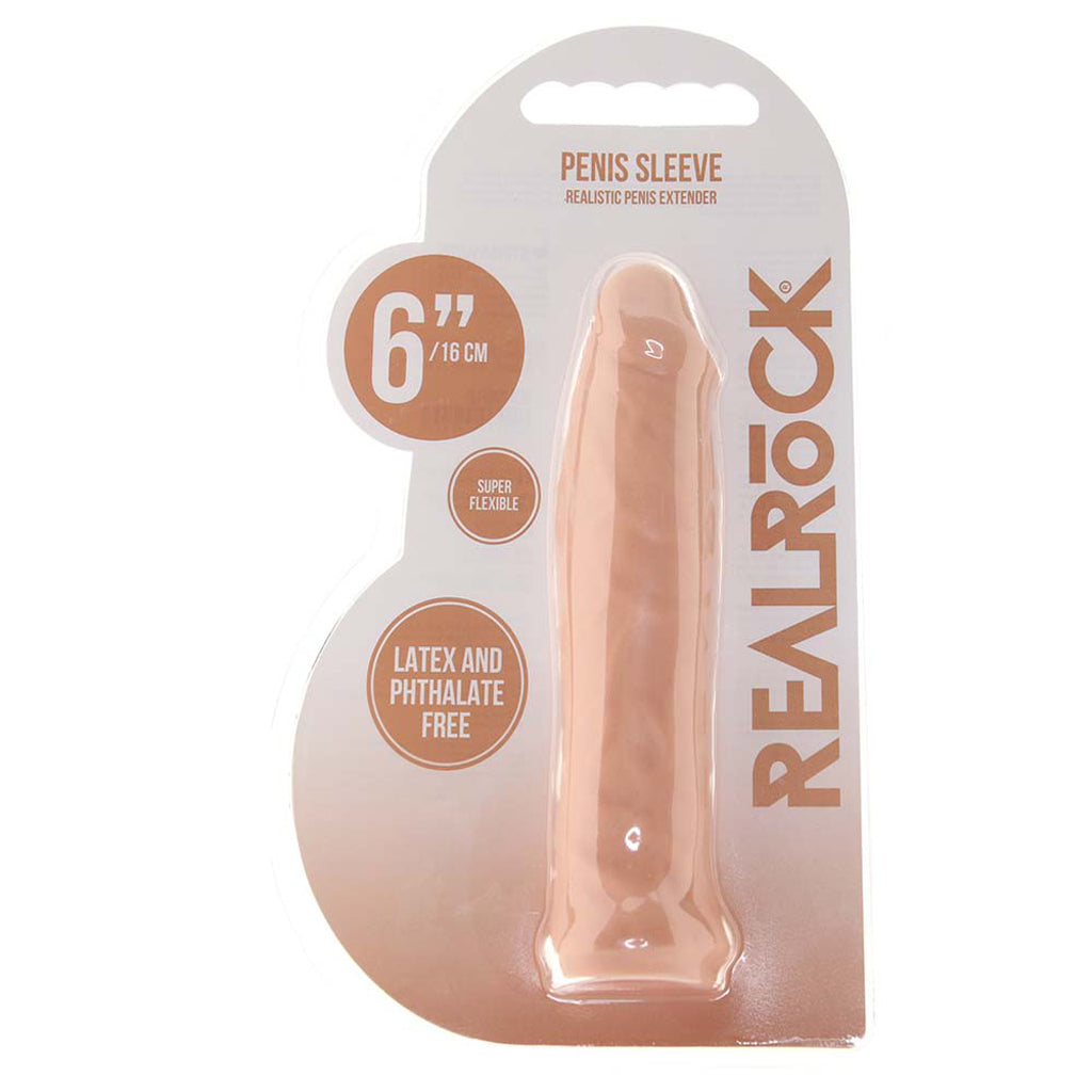 RealRock Penis Sleeve 6 Inch Extender in White Male Enhancement > Extenders and Sleeves