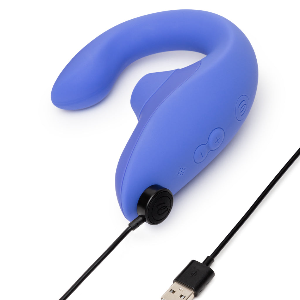 Womanizer Blend Dual Stimulator in Blue Vibrators > G-Spot Vibrators