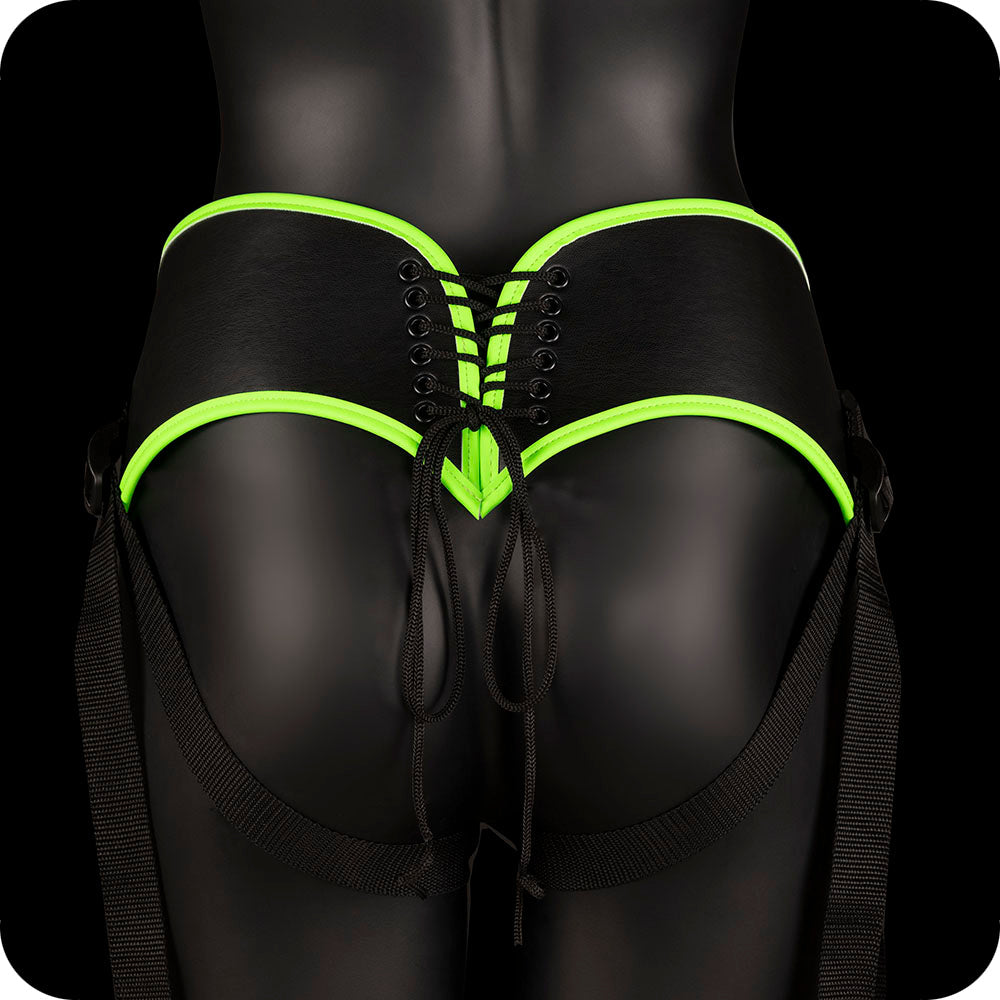 Ouch! Glow In The Dark Harness with Silicone Dildo Dildo Sex Toys > Strap-On and Harnesses