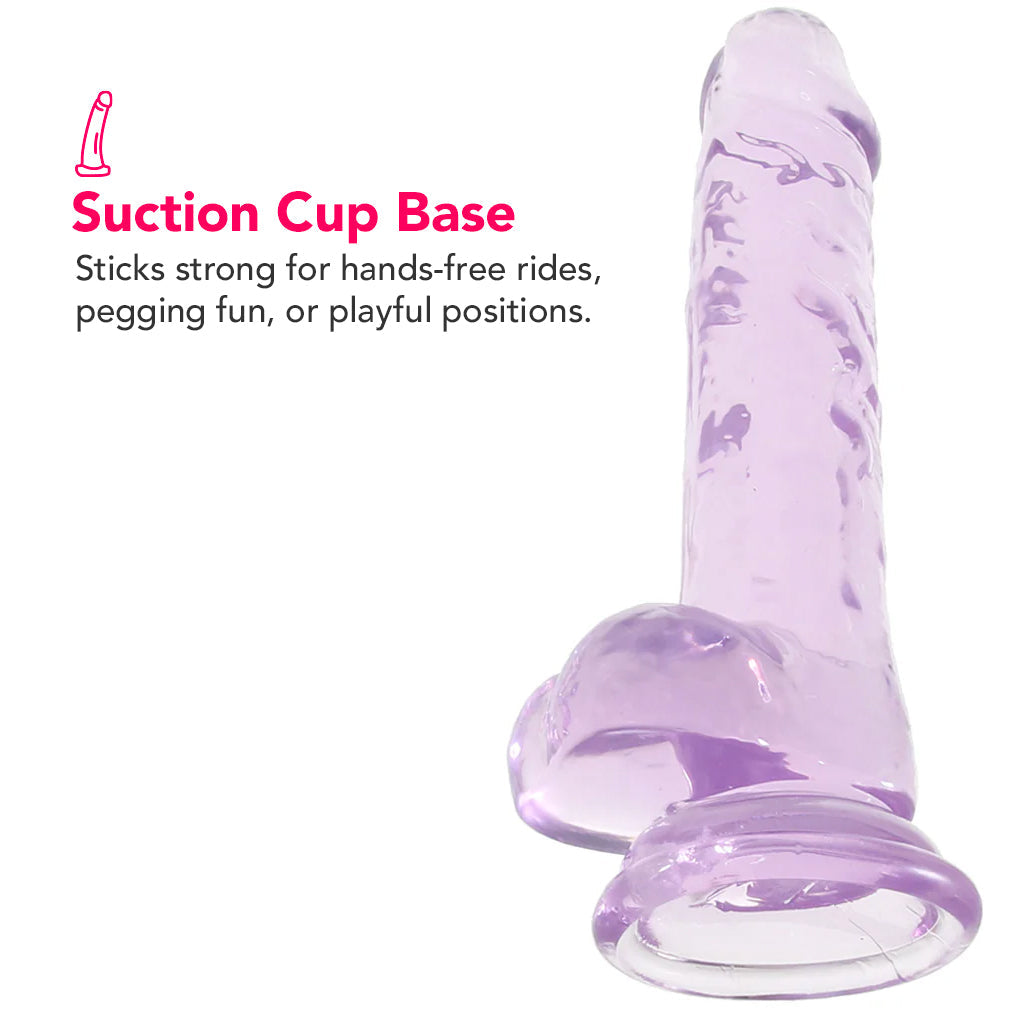 Naturally Yours 7 Inch Crystalline Dildo in Amethyst Dildo Sex Toys > Realistic Dildos