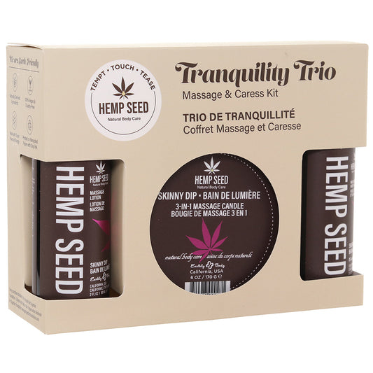 Hemp Seed Tranquility Trio Massage Kit in Skinny Dip