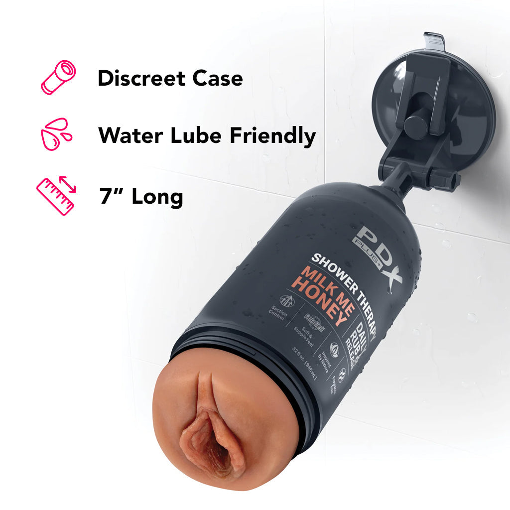 PDX Shower Therapy Milk Me Honey Stroker in Light Male Masturbators > Self-Contained Strokers