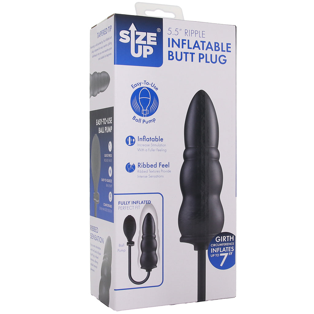 Size Up 5.5 Inch Ripple Inflatable Butt Plug Anal Sex Toys > Butt Plugs