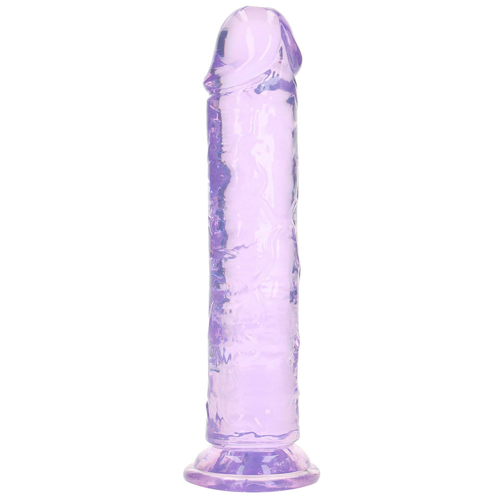 RealRock Crystal Clear Jelly 8 Inch Dildo in Purple Dildo Sex Toys > Realistic Dildos