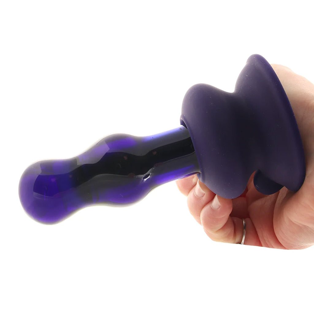 Icicles No.83 Vibrating Glass Plug in Purple Anal Sex Toys > Anal Vibrators