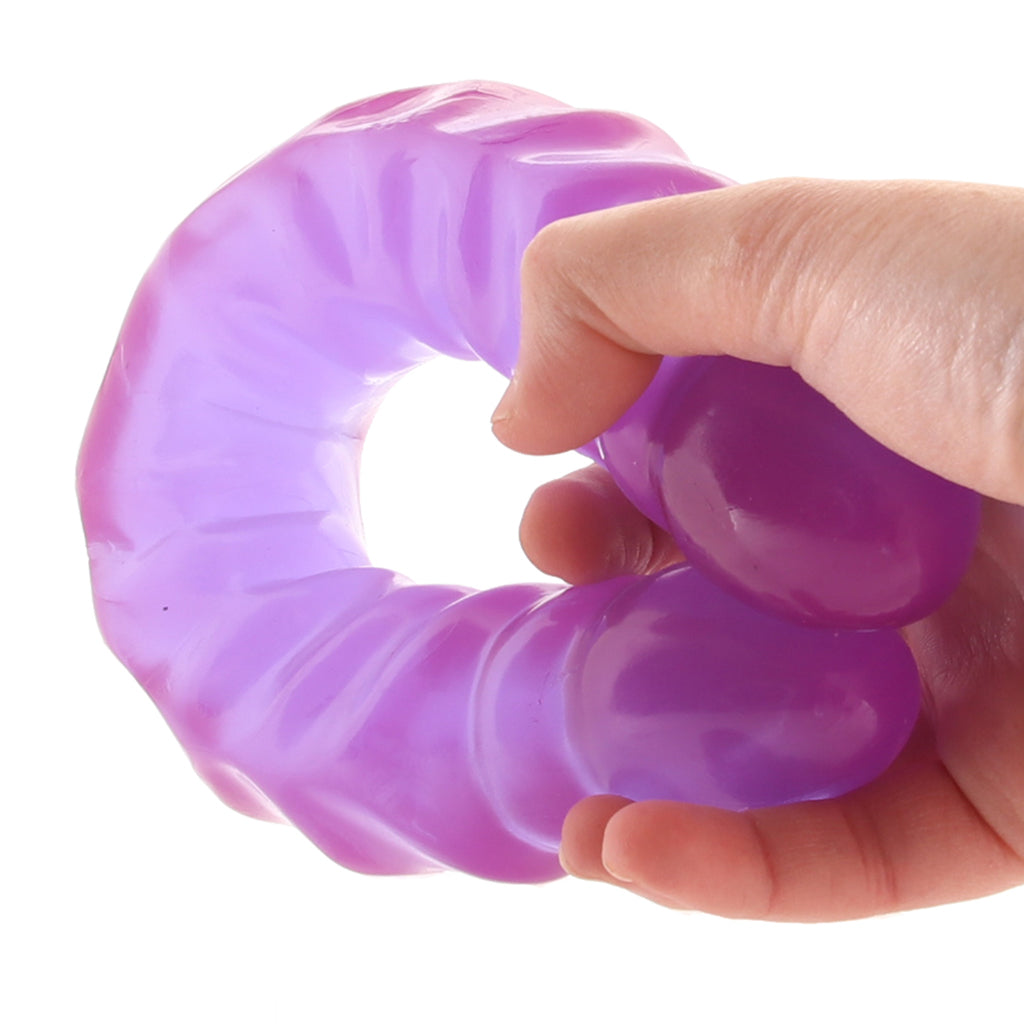 Reflective Gel 12 Inch Veined Double Dildo Dildo Sex Toys > Double Ended Dildos