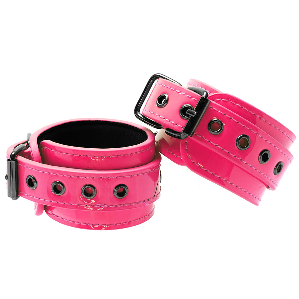 Electra Play Things Ankle Cuffs in Neon Pink Bondage and Fetish > Wrist and Ankle Cuffs