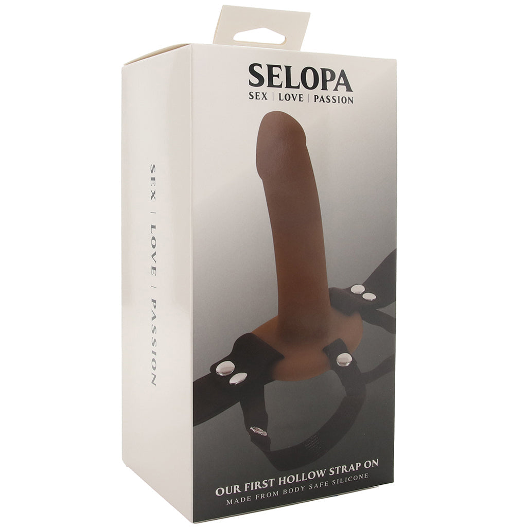 Selopa Our First Hollow Strap-On in Dark Dildo Sex Toys > Harness Compatible