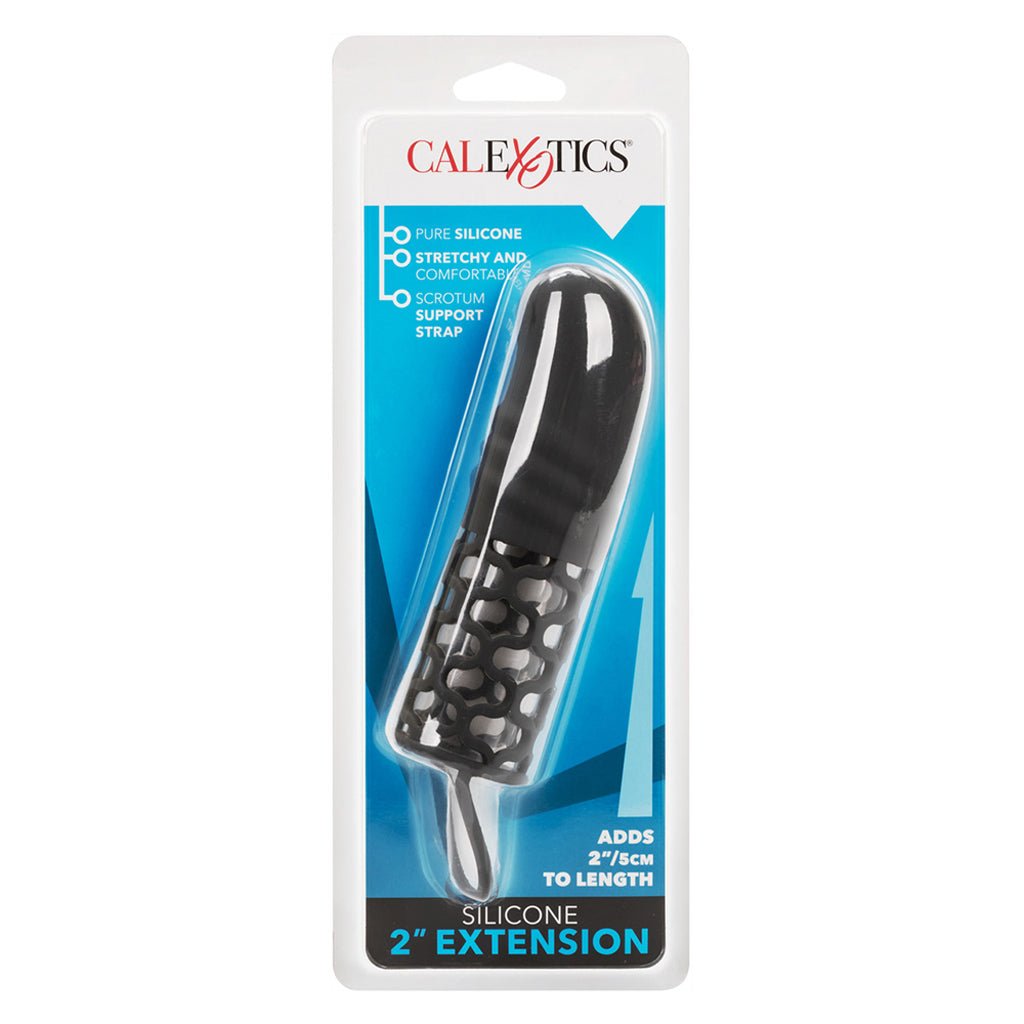 Silicone 2 Inch Extension in Black Male Enhancement > Extenders and Sleeves