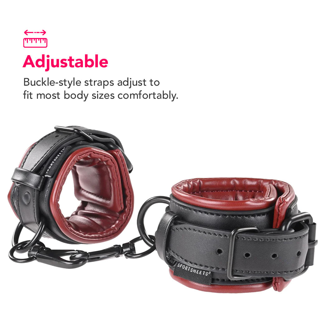 Saffron Thigh & Wrist Cuff Set Bondage and Fetish > Wrist and Ankle Cuffs