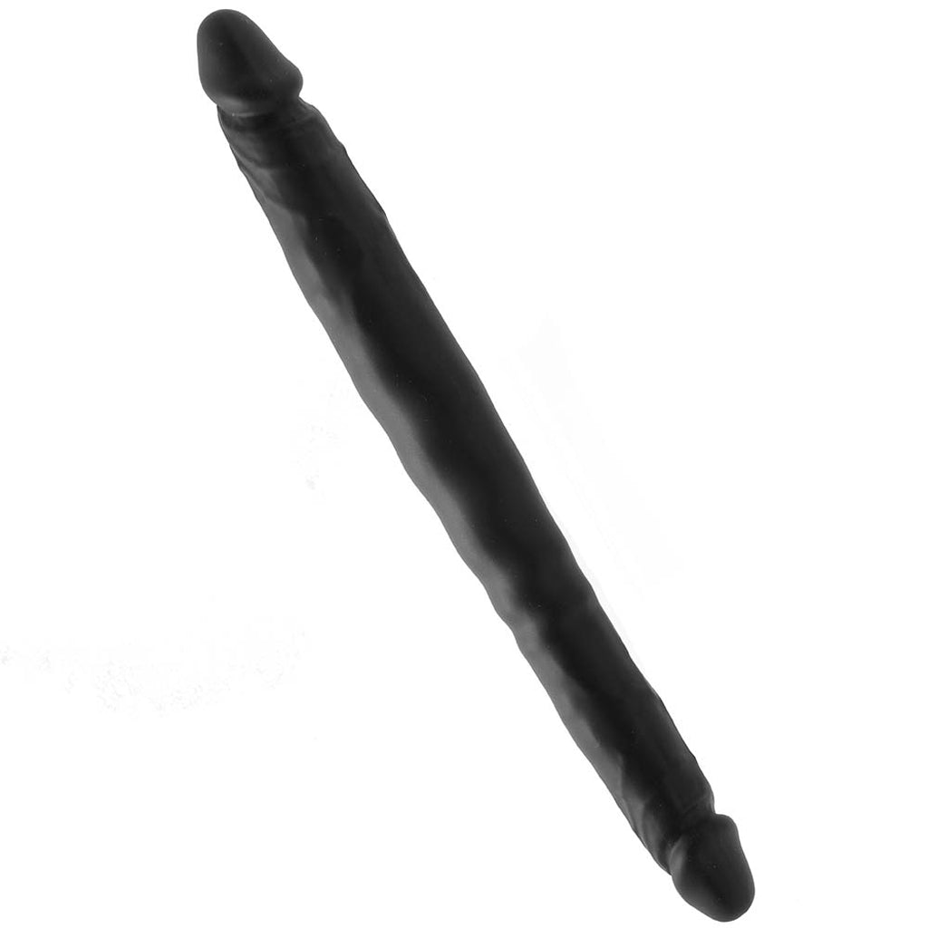 Colours Double Pleasure 12 Inch Dildo in Black Dildo Sex Toys > Double Ended Dildos