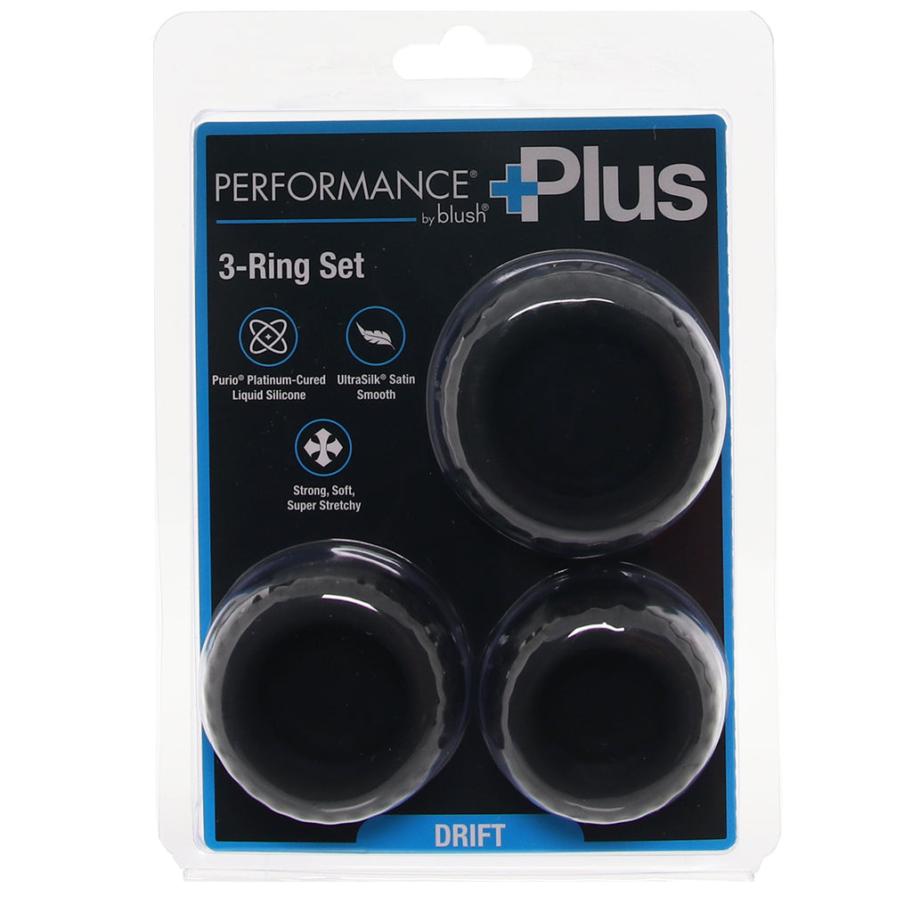 Performance Plus Drift 3 Ring Set Cock Rings