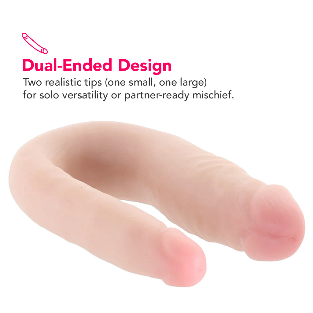 Dr. Skin Mini 12 Inch Double Dildo in Vanilla Dildo Sex Toys > Double Ended Dildos