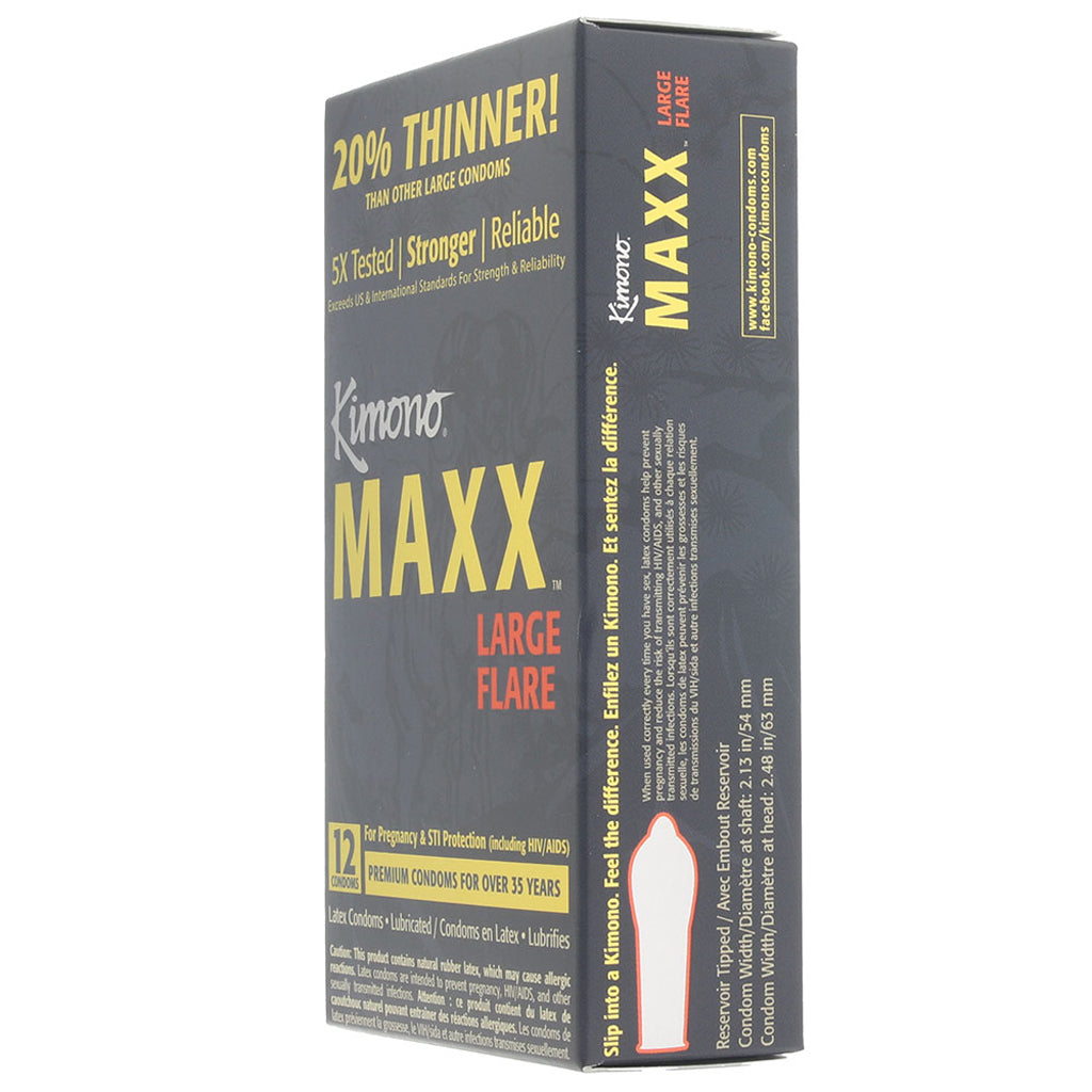 Kimono MAXX Large Flare Condoms in 12 Pack Condoms