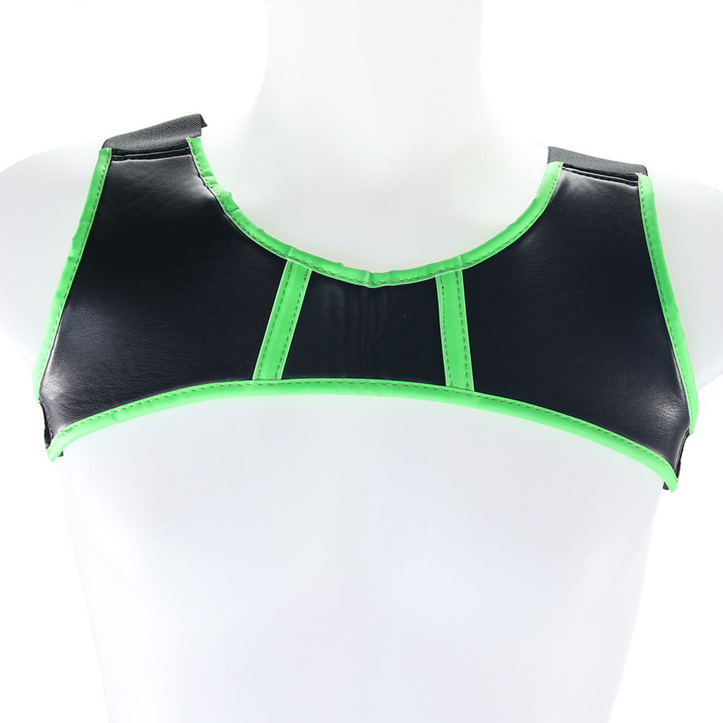 Ouch! Glow In The Dark Neoprene Harness /XL Bondage and Fetish > Men's Bondage Wear