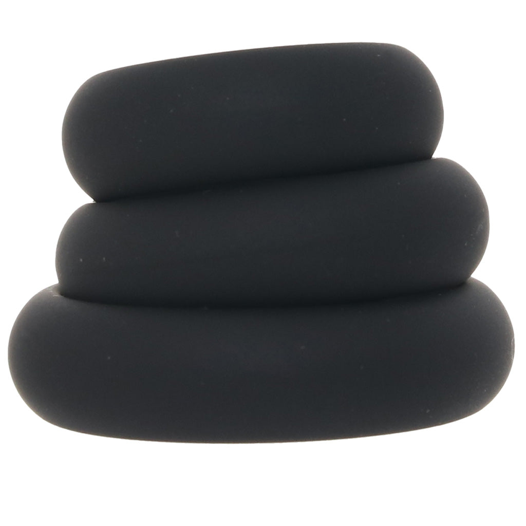 LEVELZ 3 Piece Wide O Cock Ring Set in L-XXL Cock Rings