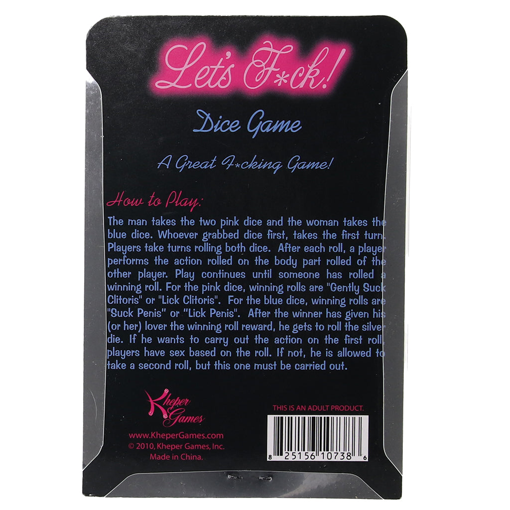 Let's F*ck! Dice Game Sensual Love > Games