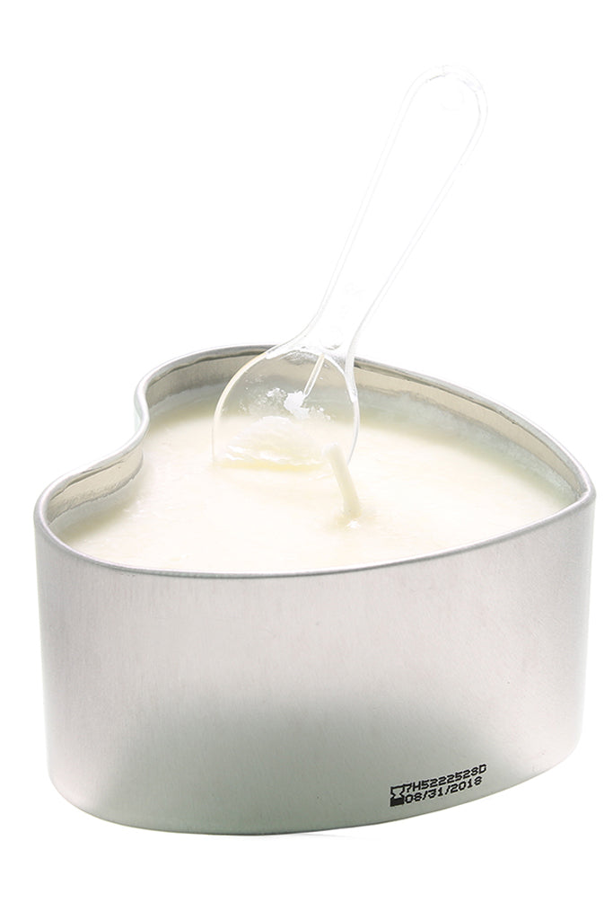 3-in-1 Edible Heart Candle 4oz/113g in Pineapple Sensual Love > Massage