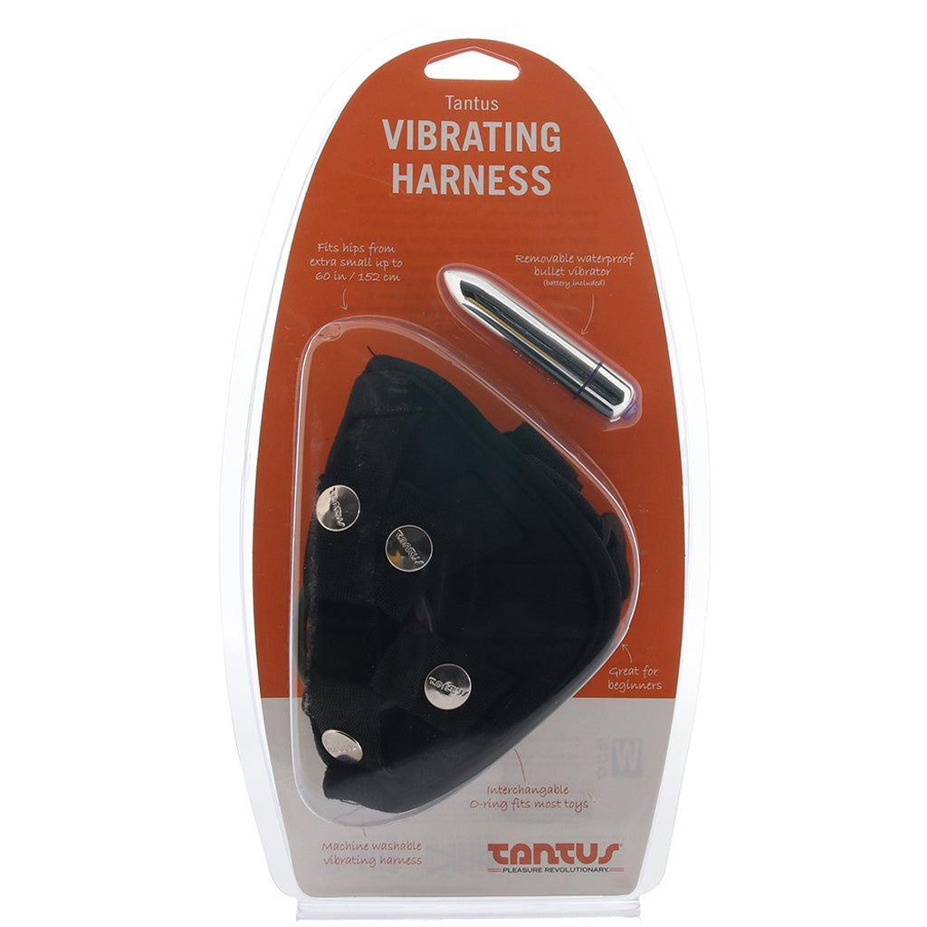 Velvet Vibrating Bullet Harness in Black Dildo Sex Toys > Strap-On and Harnesses