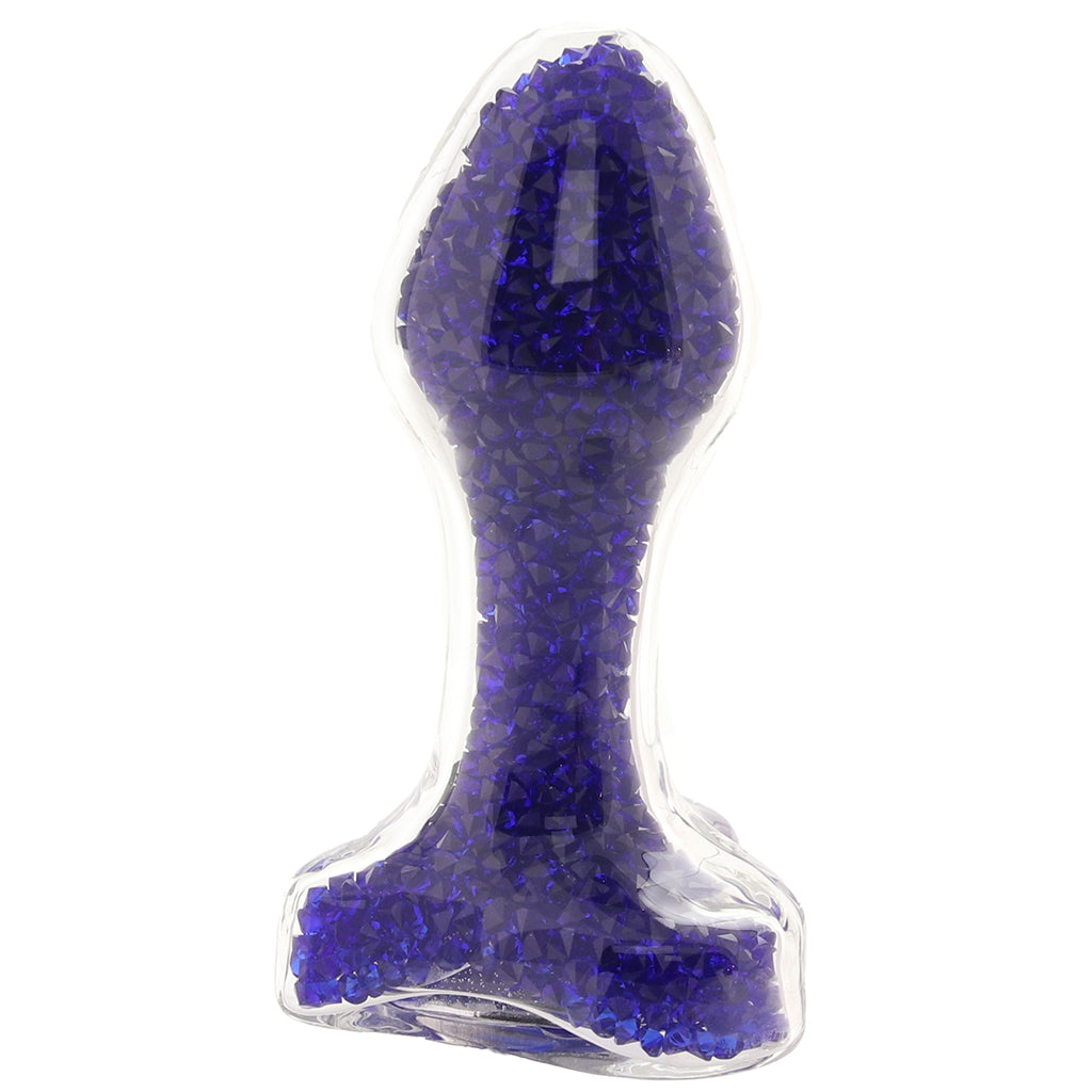 Oh My Gem Lustre Glass Butt Plug in Blue Anal Sex Toys > Butt Plugs