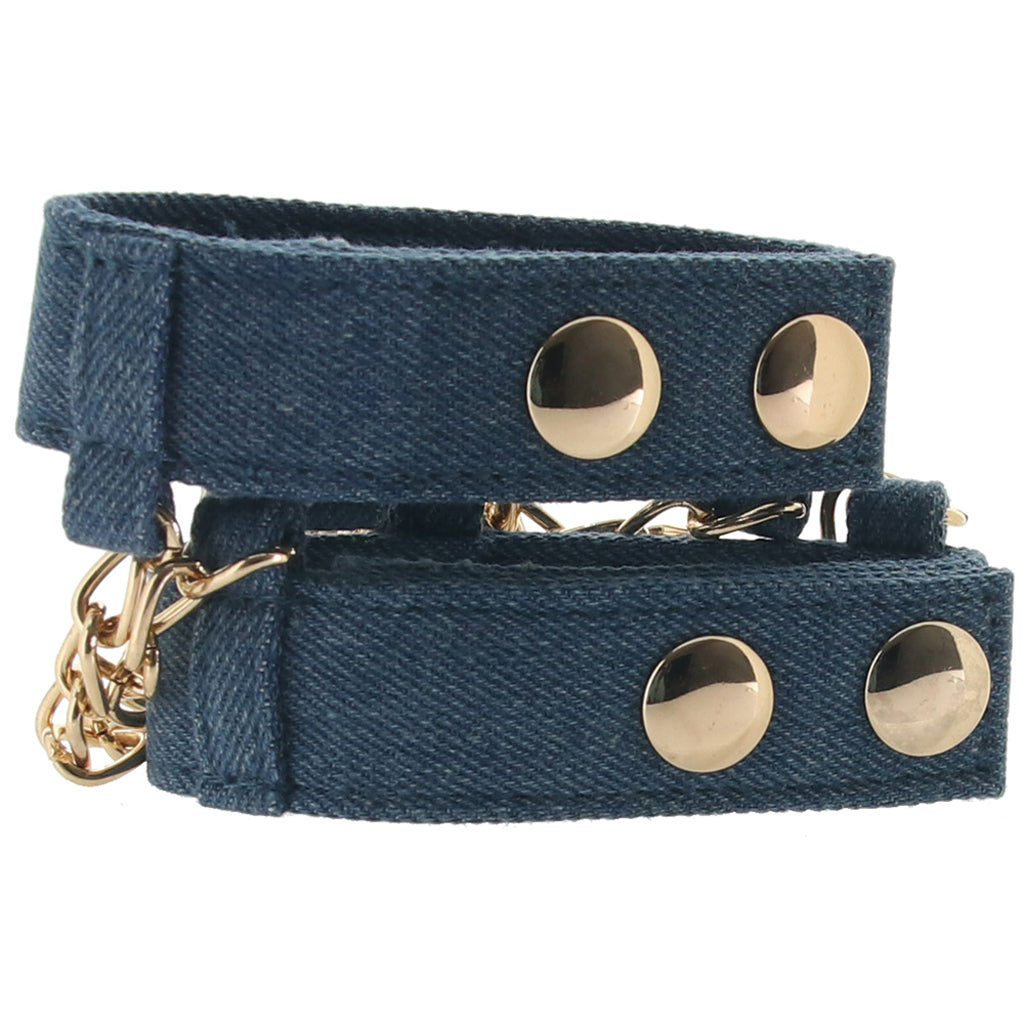 Ride 'Em Denim Ankle Cuffs Bondage and Fetish > Wrist and Ankle Cuffs
