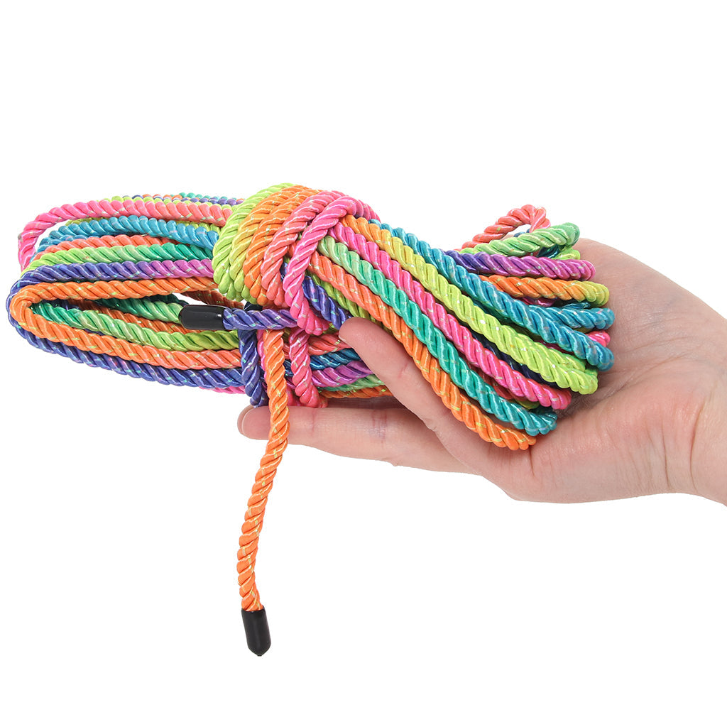 Ouch! 32.8'/10m Bondage Rope in Vibrant Rainbow Bondage and Fetish > Restraints