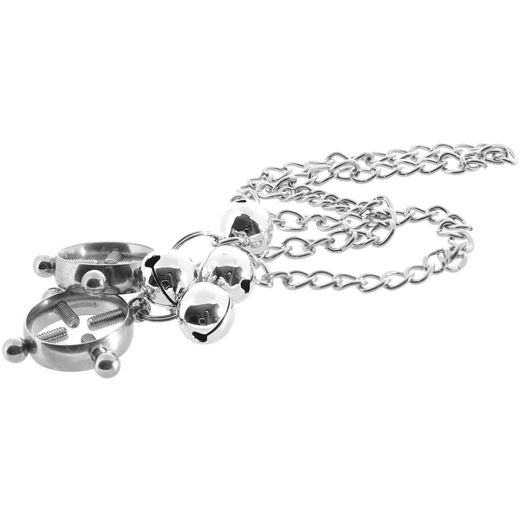 Nipple Grips 4-Point Nipple Press with Bells Bondage and Fetish > Nipple Stimulators & Clamps