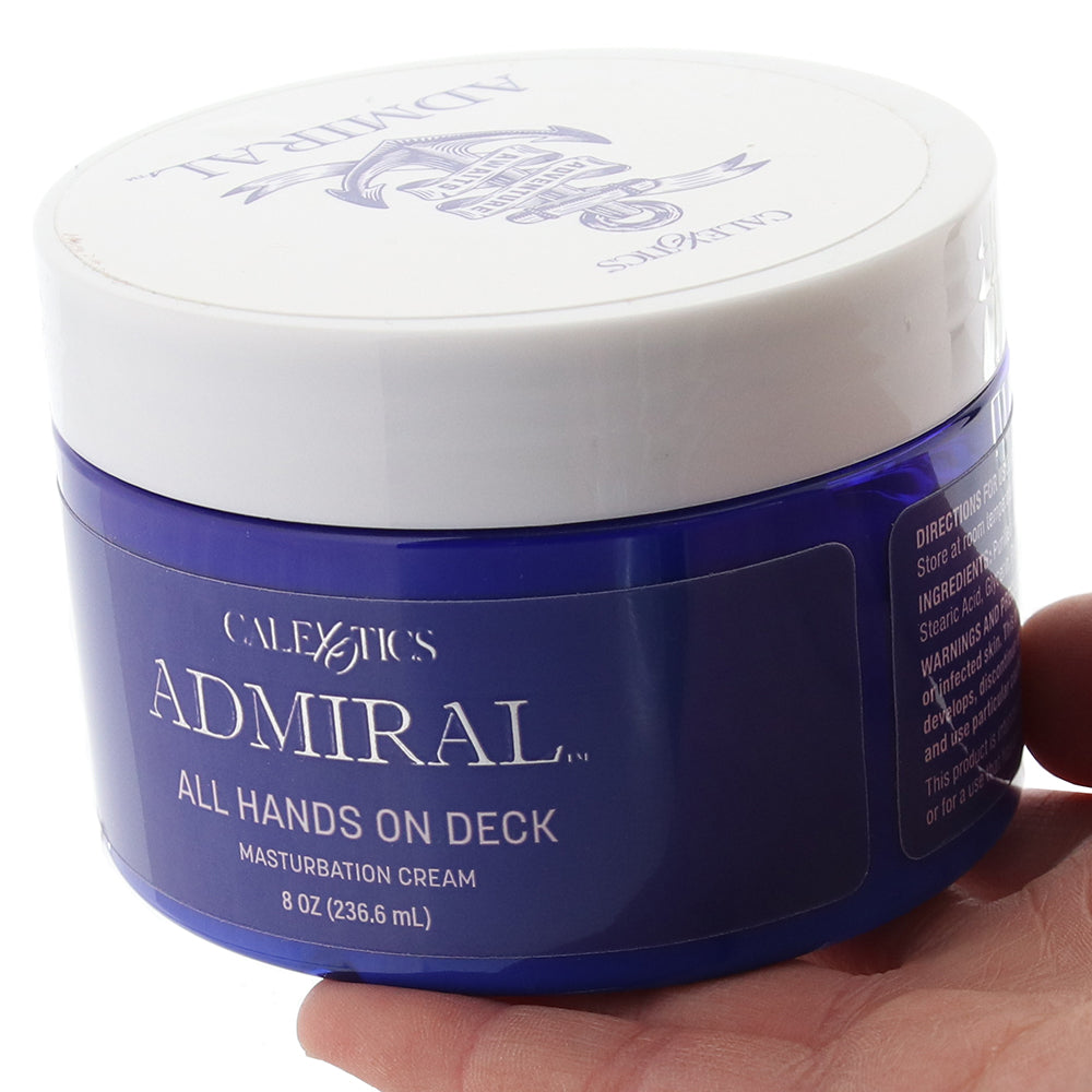 Admiral All Hands On Deck Masturbation Cream in 8oz/237ml Lubes and Lotions > Oil Based Sex Lubes